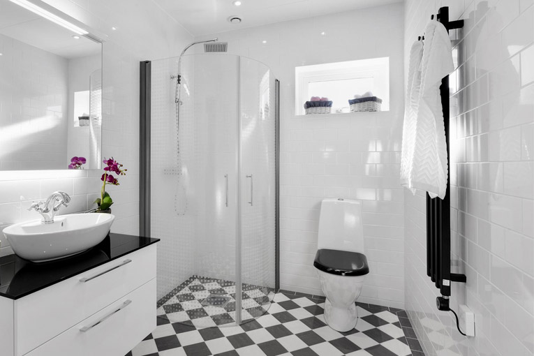 WC en noir et blanc : idées de décoration